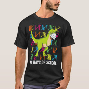 100 Tage Schule Dinosaurier-Maske Spaß Lehrer Jung T-Shirt