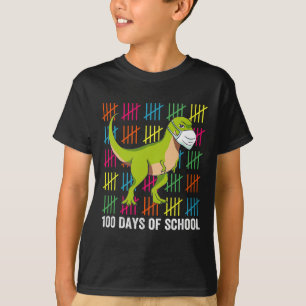 100 Tage Schule Dinosaurier Maske Spaß Lehrer Jung T-Shirt