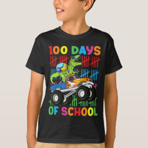 100 Tage Schule Dinosaurier Monster Lkw Kinder T-Shirt