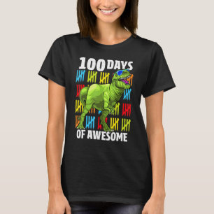 100 Tage Schule Dinosaurier Rex Dino Kinder Jungen T-Shirt
