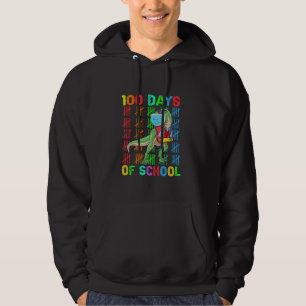 100 Tage Schule Dinosaurier Rex trägt Maske Smart Hoodie