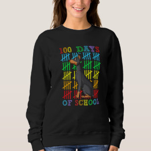 100 Tage Schule Dobermann Pinscher Liebhaber 100. Sweatshirt