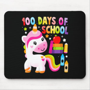 100 Tage Schule Einhorn Kleinkind Mädchen 100. Tag Mousepad