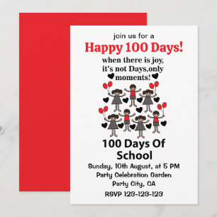 100 Tage Schule Einladung