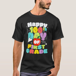 100 Tage Schule Erste Klasse Heller Lehrer An T-Shirt