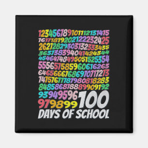 100 Tage Schule farbenfrohe Regenbogenlehrer Kinde Magnet