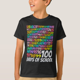 100 Tage Schule farbenfrohe Regenbogenlehrer Kinde T-Shirt