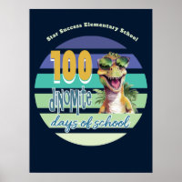 100 Tage Schule Funny Cool Dinosaur Schule