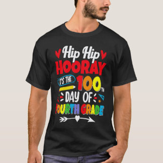 100 Tage Schule Für Kinder Jungen Vierte Klasse Le T-Shirt