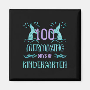 100 Tage Schule für Mädchen Mermaid Kindergarten Magnet