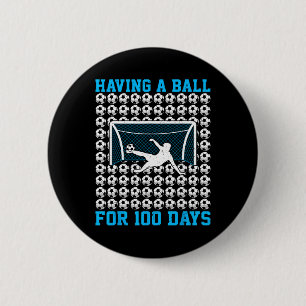 100 Tage Schule Fußball 100. Schultag für Button