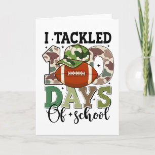 100 Tage Schule Fußball Camo Karte