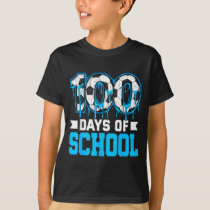 100 Tage Schule Fußball-Drip 100. Tag der Schule T-Shirt