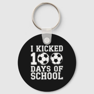 100 Tage Schule Fußball Jungen Kinder 100. Tag der Schlüsselanhänger