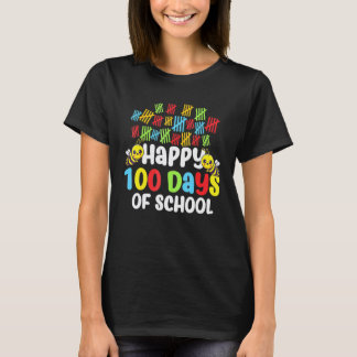 100 Tage Schule Gruppe Süße Bienen Lustiger Lehrer T-Shirt