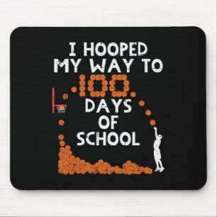 100 Tage Schule Hoop My Way 100. Tag Junge Mousepad