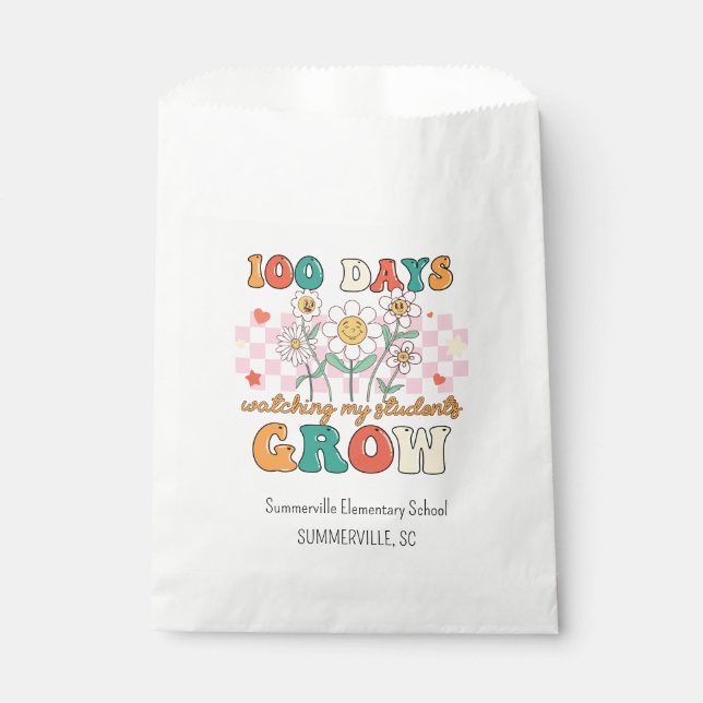 100 Tage Schule Hundert Tage 100. Groovy Geschenktütchen (Vorderseite)