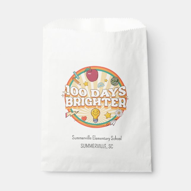 100 Tage Schule Hundert Tage 100. Groovy Geschenktütchen (Vorderseite)