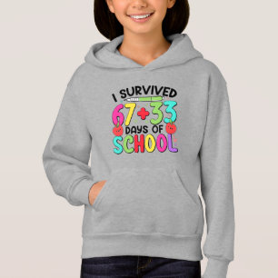 100 Tage Schule Ich habe 6733 überlebt Hoodie
