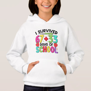 100 Tage Schule Ich habe 6733 überlebt Hoodie