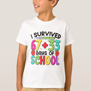 100 Tage Schule Ich habe 6733 überlebt T-Shirt