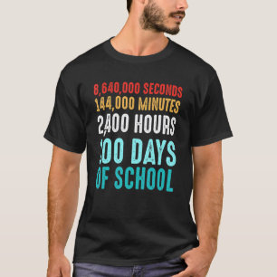 100 Tage Schule In Sek Min Std Tage Lehrer T-Shirt
