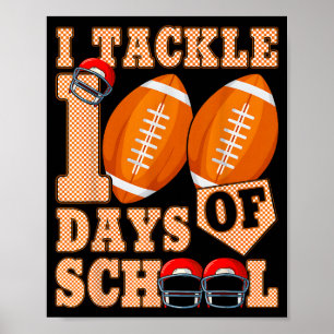 100 Tage Schule Jungen 100. Tag der Schule Fußball Poster