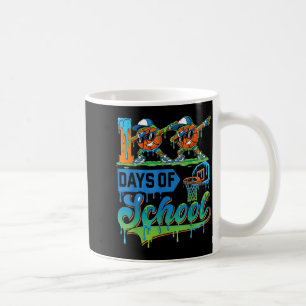 100 Tage Schule Jungen Basketball Drip 100. Tag Kaffeetasse