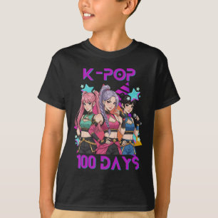 100 Tage Schule K Pop 100 Tage Stärker Kids K- T-Shirt