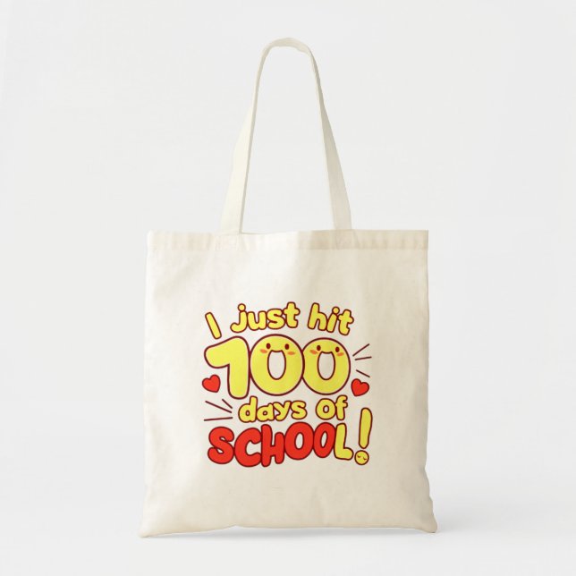 100 Tage Schule Kawaii Style Design Tragetasche (Vorne)
