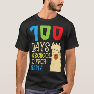 100 Tage Schule Kein Prob-Llama Niedliches Alpaka T-Shirt