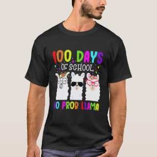 100 Tage Schule Kein Problem Llama Lehrer Mädchen T-Shirt