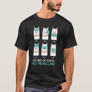 100 Tage Schule Kein Probllama Lama 100. Tag Ki T-Shirt