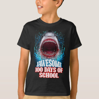 100 Tage Schule Kinder Erwachsene großen weißen Ha T-Shirt