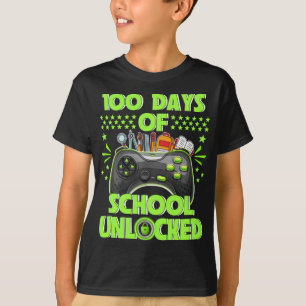 100 Tage Schule Kinder Video Games Boy Girl Gesche T-Shirt