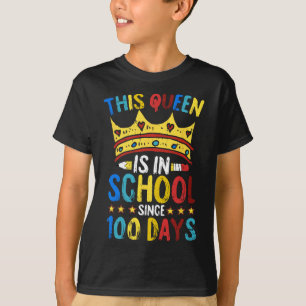100 Tage Schule Königin Krone Lehrer Cool Schüler T-Shirt