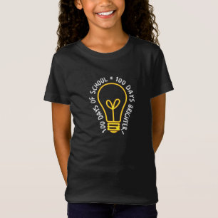 100 Tage Schule Lehrer Kinder Glühbirne Idee T-Shirt