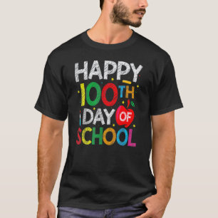 100 Tage Schule Lehrer Und Kinder Glücklicher 100. T-Shirt