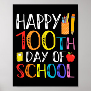 100 Tage Schule Lehrer und Schüler Poster