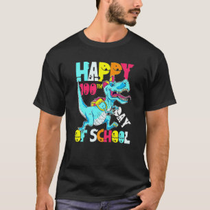 100 Tage Schule Lehrer Und Schüler Trex Dinosaurie T-Shirt