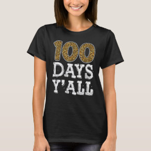 100 Tage Schule Leopard Lehrer Kinder Jungen Mädch T-Shirt
