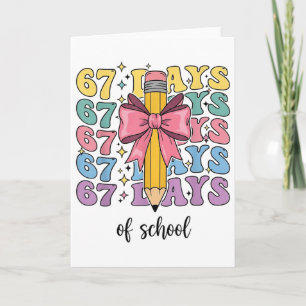 100 Tage Schule LKW 67. Schultag Sechs Se Karte