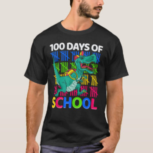 100 TAGE SCHULE Lustige Dinosaurier Lehrer Kinder T-Shirt