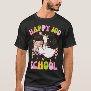 100 Tage Schule Lustige Gans Ente für Kinder Mädch T-Shirt
