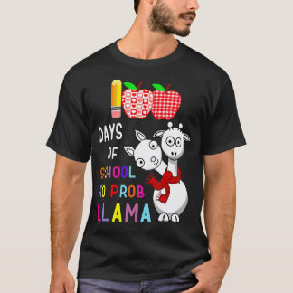 100 Tage Schule lustiger Kein Problem-Llama-Lehrer T-Shirt