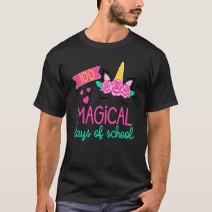 100 Tage Schule Mädchen Einhorn 100 Magische Tage T-Shirt