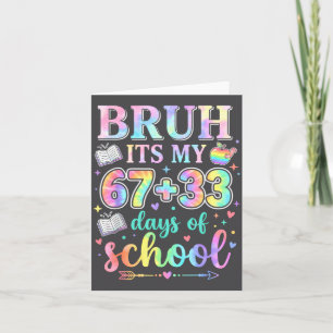 100 Tage Schule Mann Es Ist Mein 67 33 Tage Schule Karte