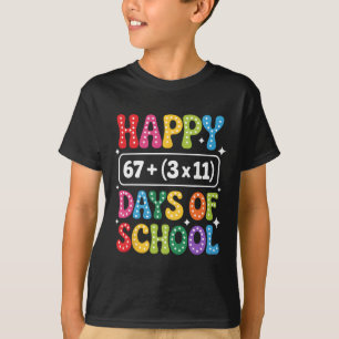 100 Tage Schule Mathe-Gleichung Groovy 67 Meme Leh T-Shirt