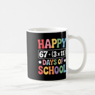 100 Tage Schule Mathe-Gleichung Groovy 67 Meme Te Kaffeetasse