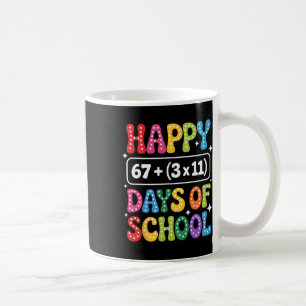 100 Tage Schule Mathe-Gleichung Groovy 67 Meme Te Kaffeetasse